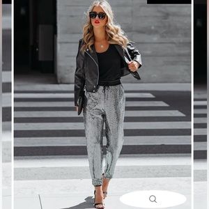 NWT Sequin Pocketed Joggers